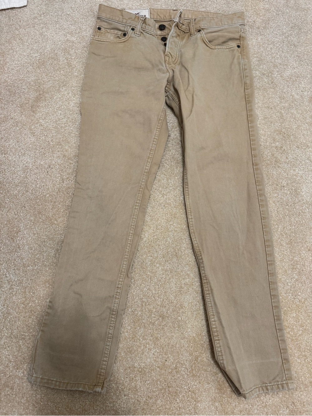 Hollister very Slim Straight Jeans in Khaki Tan 31x30